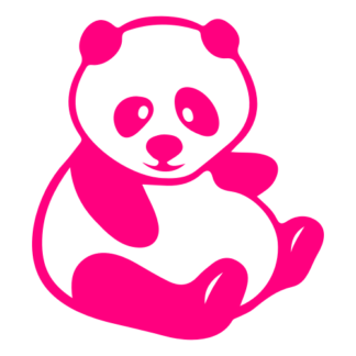 Fat Panda Decal (Hot Pink)
